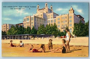 1940 Pass A Grille Florida Vintage Postcard Don Caesar Hotel Sunshine City Linen