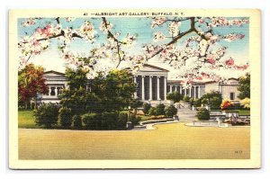 Postcard Albright Art Gallery Buffalo N. Y. New York c1947 Postmark