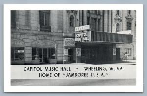 WHEELING W.Va CAPITOL MUSIC HALL HOME OF JAMBOREE USA VINTAGE POSTCARD