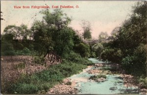 View From the Fairgrounds, East Palestine OH c1909 Vintage Postcard P62
