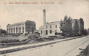 ST LOUIS MO MISSOURI~WATER WORKS STATTION AT BADEN~ADOLPH SELIGE PHOTO POSTCARD