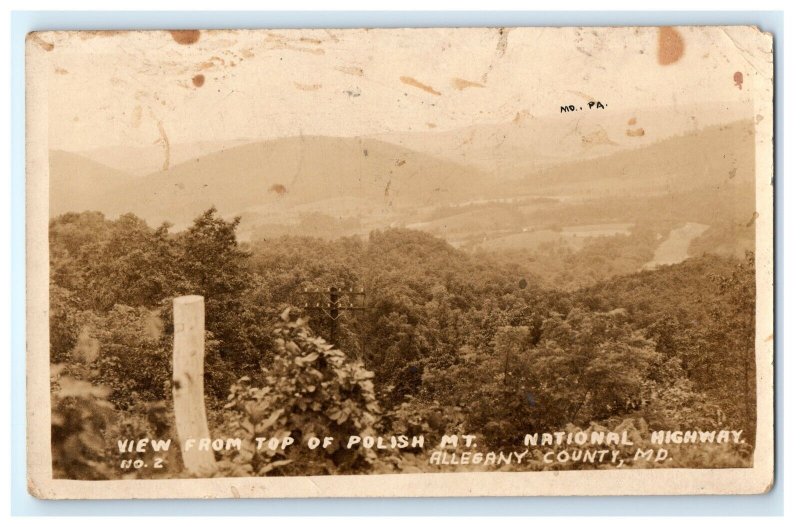 View Polish Mountain Allegany County MD Maryland Real Photo RPPC Postcard (DJ7)