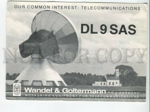 464575 1986 year Germany Reutlingen radio QSL card advertising satellite dish