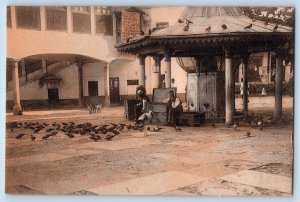 Constantinople Turkey Postcard The Courtyard of the Holy Mosque of Eyoub c1910