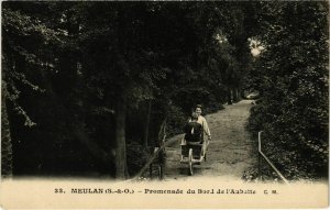 CPA MEULAN - Promenade du Bord de l'Aubette (102616)