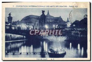 Postcard Ancient Arts International Exhibition Decorateifs Paris Night View