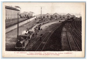 c1920's View of Artillery Bimlage Plates Trains Le Creusot France Postcard