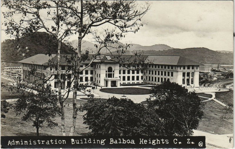 PC CPA PANAMA ADMINISTRATION BUILDING BALBOA HEIGHTS Vintage Postcard (b26288)