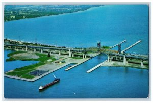 1973 The Burlington Skyway Entrance to Harbour Hamilton Ontario Canada Postcard