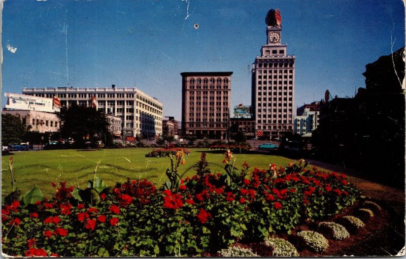 Granville Georgia St Vancouver Hudson’s Bay Department Stores Postcard VTG UNP 