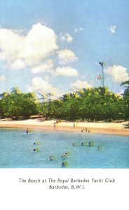 Barbados B.W.I. The Beach at The Royal Barbados Yacht Club Postcard 04.02