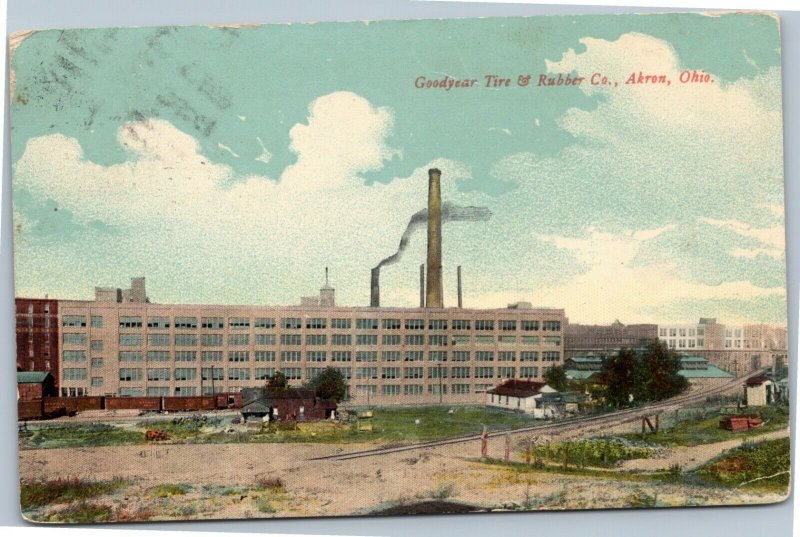 postcard Goodyear Tire & Rubber Co., Akron, Ohio