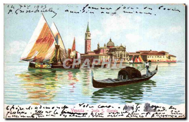 Old Postcard Venezia Jsola S Giorgio