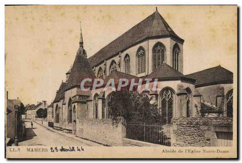 Postcard Old Mamers The Apse of Notre Dame Church