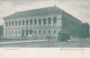 Massachusetts Boston Trolley At The Public Library