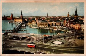 Sweden Stockholm Slussen Vintage Postcard 09.64