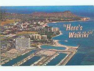 Pre-1980 AERIAL VIEW OF TOWN Honolulu Hawaii HI n3419