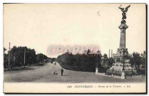 Old Postcard Dunkirk Statue of Victory