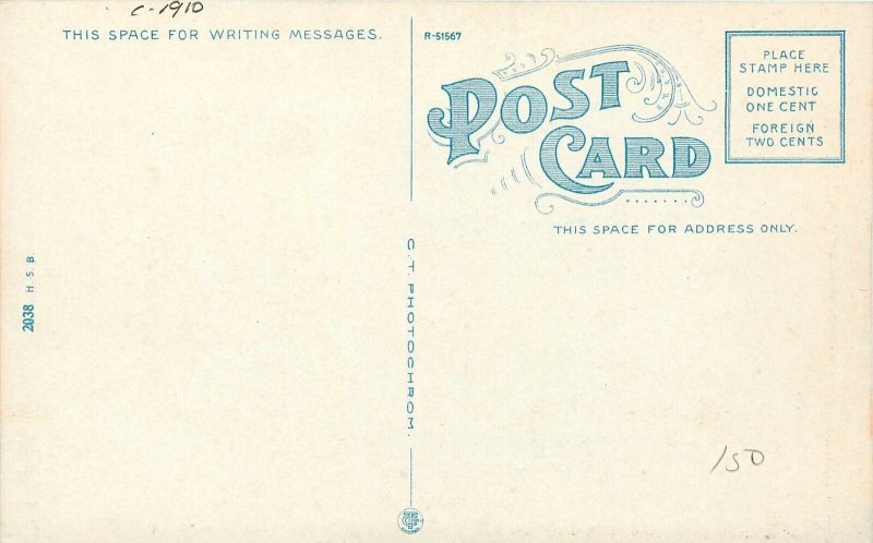 Postcard Texas El Paso C-1910 Texas Great White Way night trolley autos 24-5168