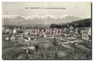 Old Postcard Chambery general view and range of Bouges