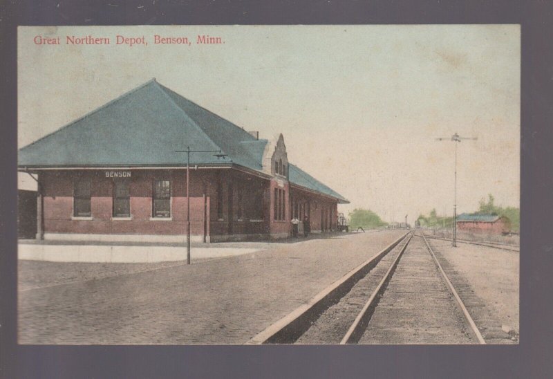Benson MINNESOTA 1909 DEPOT Train Station GREAT NORTHERN RAILROAD GNRR Railway