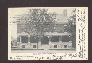 LANSING MICHIGAN ELLIS HOUSE DOWNTOWN VINTAGE POSTCARD 1906