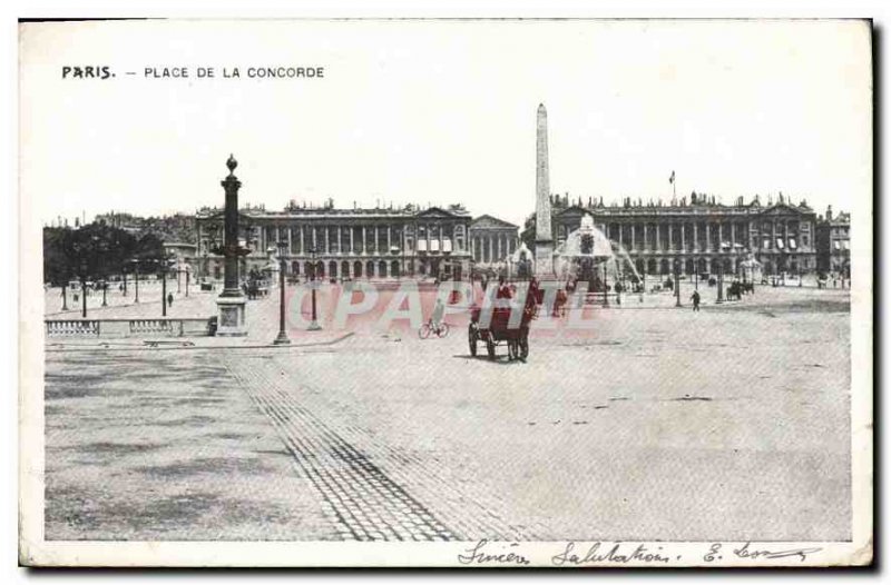 Postcard Old Paris Concorde Square