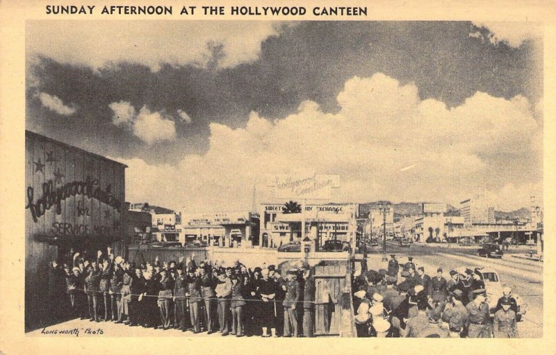 WW2 Era, Sunday Afternoon at Hollywood Canteen, California, CA,  Old Postcard