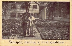 Civil War, A Soldier and His Lady, Saying Good-bye,  Old Postcard