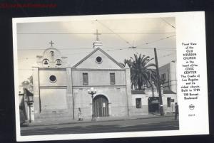 RPPC LOS ANGELES CALIFORNIA OLD MISSION CHURCH VINTAGE REAL PHOTO POSTCARD