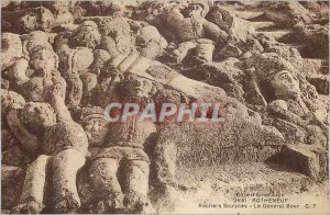 Postcard Old Rotheneuf Rocks Sculptes the Boer General Emerald Coast