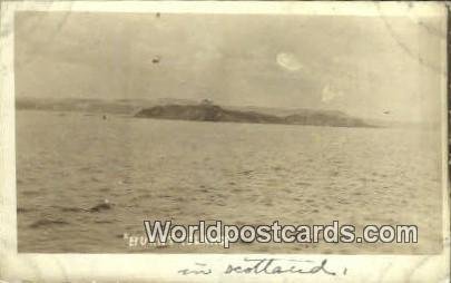 Burnt Island Scotland, Escocia Stamp on back 