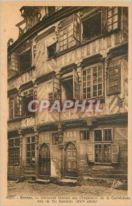 Postcard Old Rennes Ancient House of Chaplains of the Cathedral called Guescl...