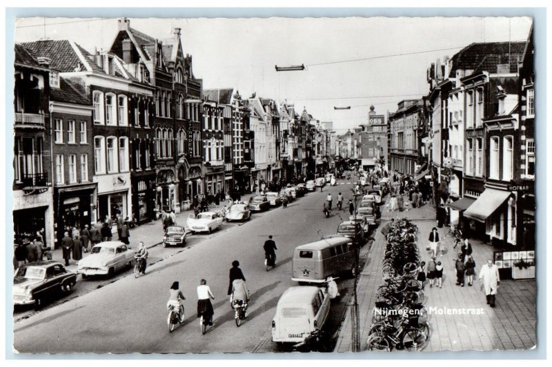 Molenstraat Netherland RPPC Photo Postcard Nijmegen Business District 1962