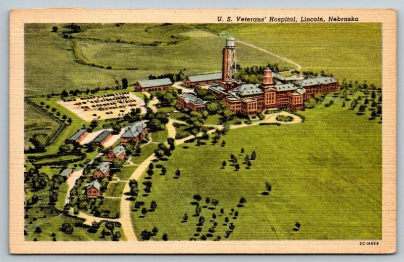 US Veterans Hospital  VA  Lincoln  Nebraska    Postcard  1953