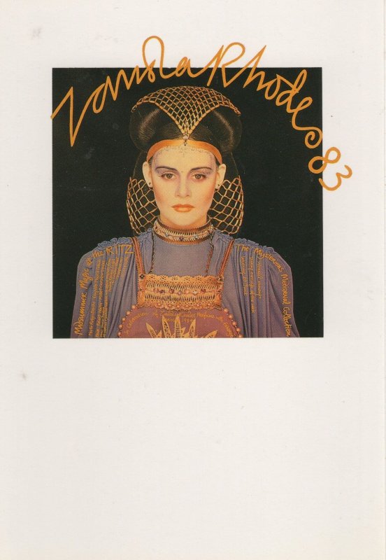 Zandra Rhodes Medieval Fashion Collection London Poster Postcard