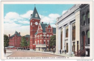 Alternate Card,  M. and M. Bank and City Hall with Durfee Memorial Clock, Clo...