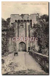 Clisson Old Postcard Main gate of the castle