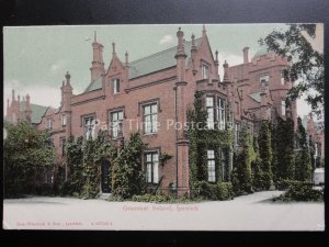 Suffolk IPSWICH The Grammar School - Old Postcard by Geo Wootton & Son a107/130c