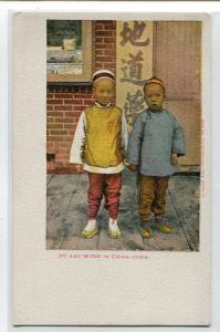 Chinese Children Chinatown 1907c postcard