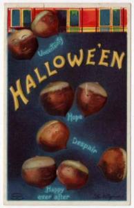 Halloween Postcard Fantasy Chestnuts~Clapsaddle Artwork
