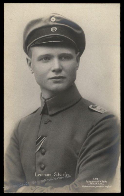 Germany WWI Leutnant Schaefer Sanke Nr507 Real Photo RPPC 91555