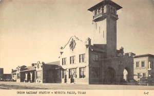 Union Railway Station Real Photo - Wichita Falls, Texas TX
