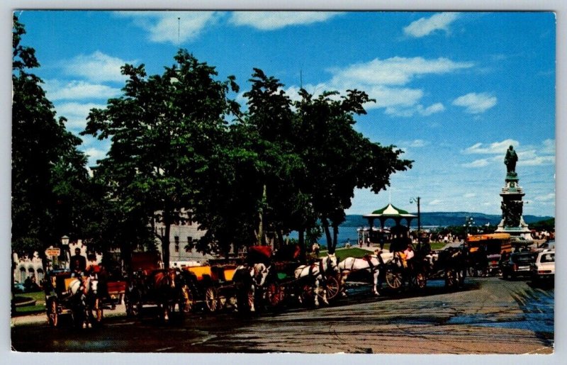 Caleches Champlain Monument Rue St Louis Quebec City 1971 Postal Services Cancel