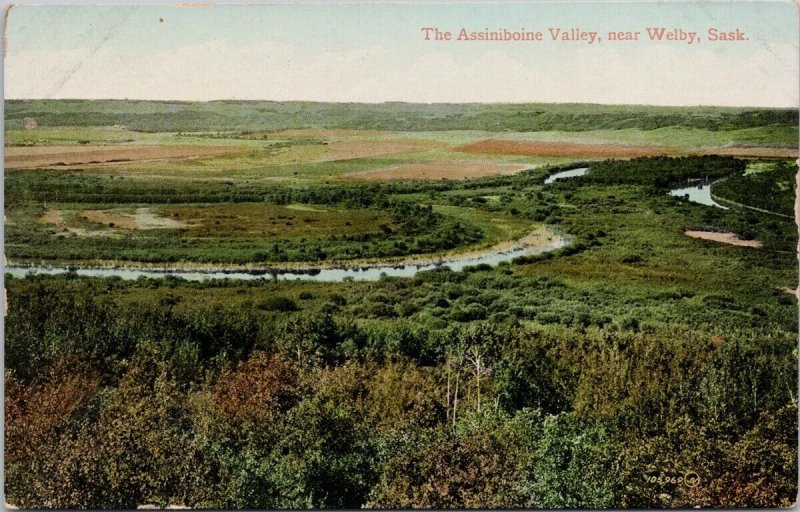 Assiniboine Valley near Welby SK Saskatchewan Unused Postcard H56