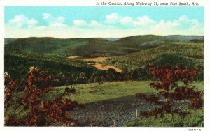 Vintage Postcard Ozarks Mountains Grounds Trees  Highway 71 Fort Smith Arkansas