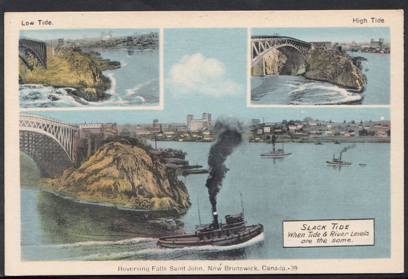 Canada Postcard - Reversing Falls Saint John, New Brunswick  RS1280