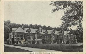c1910 Printed Postcard High School Simsbury CT Hartford County Unposted
