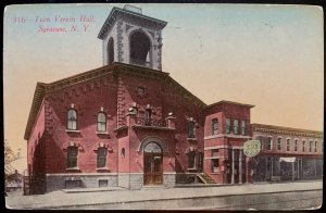 Vintage Postcard 1907-1915 Turn Verein Hall, Syracuse, New York (NY)