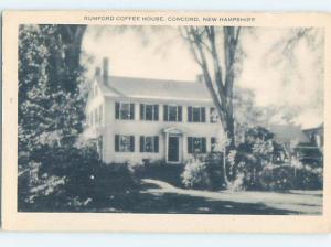 1950's RUMFORD COFFEE HOUSE RESTAURANT Concord New Hampshire NH c0053